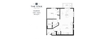 Holbrook 1 Bedroom Floor Plan at The Stax of Long Lake in Long Lake, Minnesota 55356