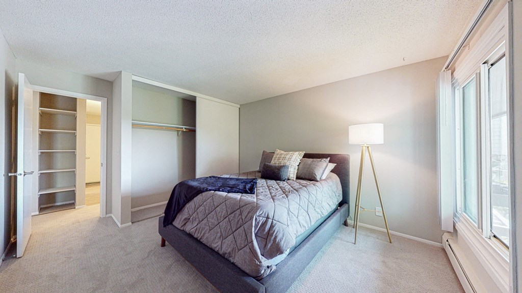 Beautiful Bright Bedroom With Wide Windows at The Tarnhill, Bloomington, MN