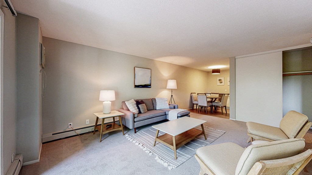 Living Room With Dining Area at The Tarnhill, Bloomington