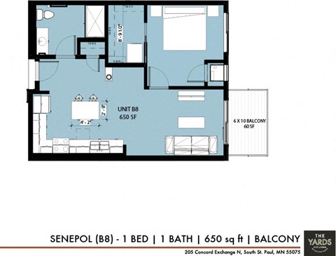 a floor plan of a house with a bathroom at The Yards and Backyards, Minnesota, 55075
