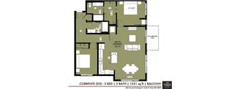 2 bed 2 bath floor plan d at The Yards, South St. Paul, MN, 55075