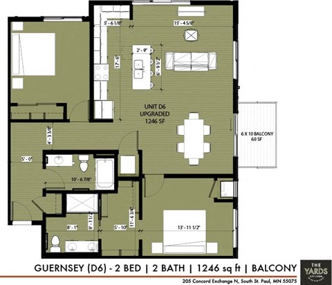 a floor plan of a house at The Yards and Backyards, Saint Paul, MN