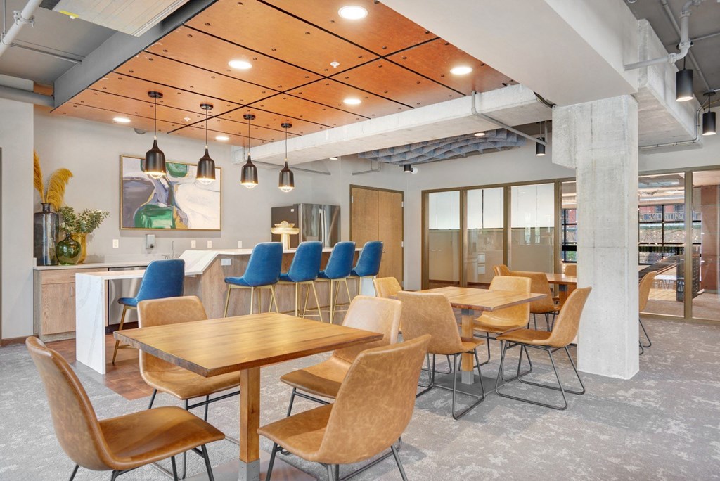 Clubroom Dining And Kitchen at The Yards and Backyards, South St. Paul