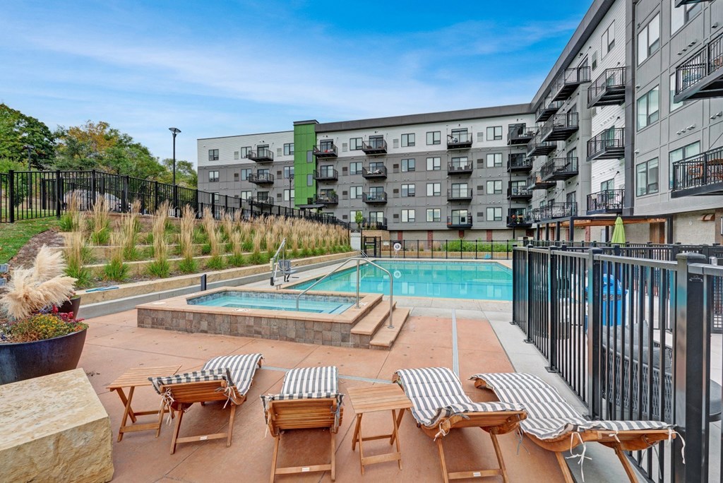 Poolside Relaxing Chairs at The Yards and Backyards, South St. Paul, MN
