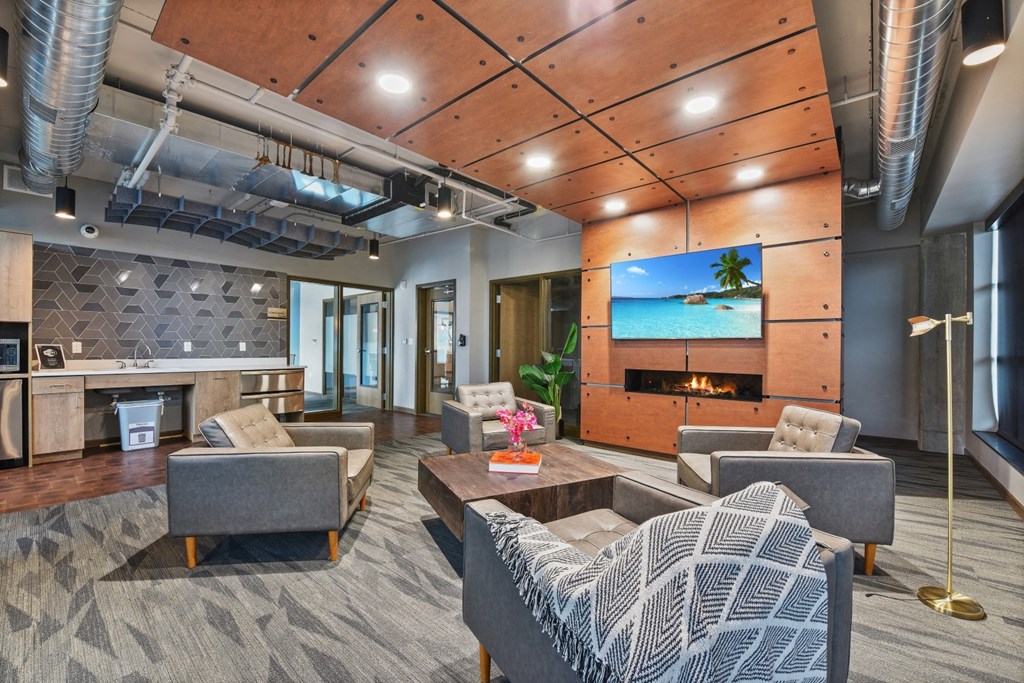 a large living room with couches and a coffee table