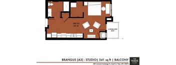 a floor plan of a small house at The Yards and Backyards, Minnesota