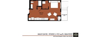 Studio 1 bath floor plan i at The Yards, Minnesota, 55075