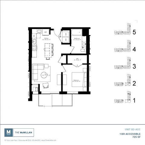 B2_ACC Floor Plan at The McMillan, Minnesota