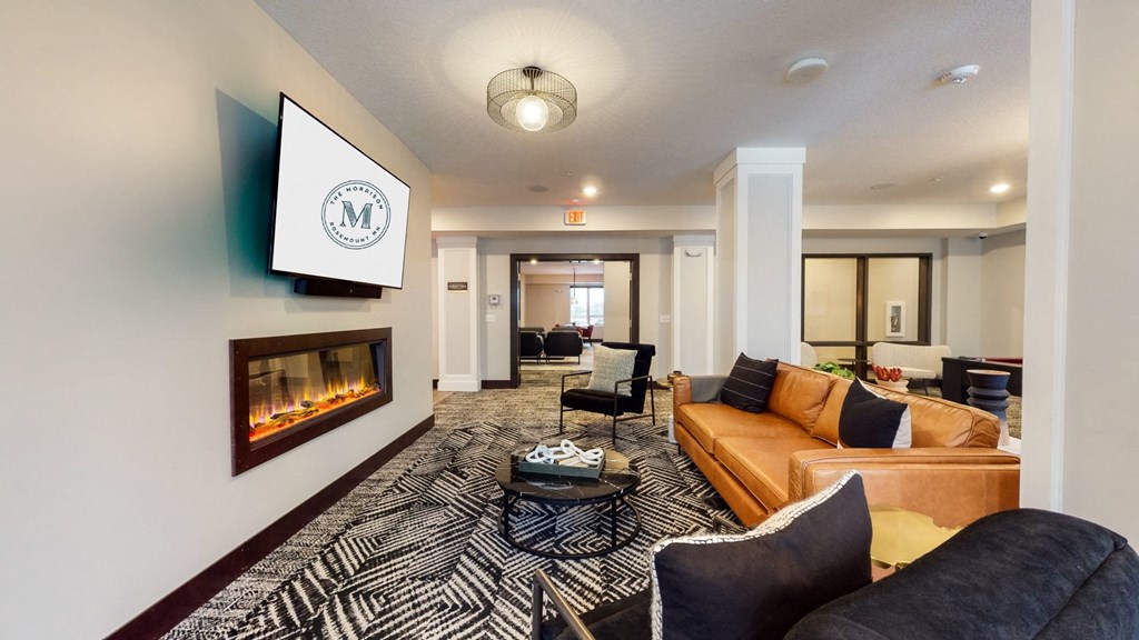 Lounge Area With TV at The Morrison, Minnesota, 55068