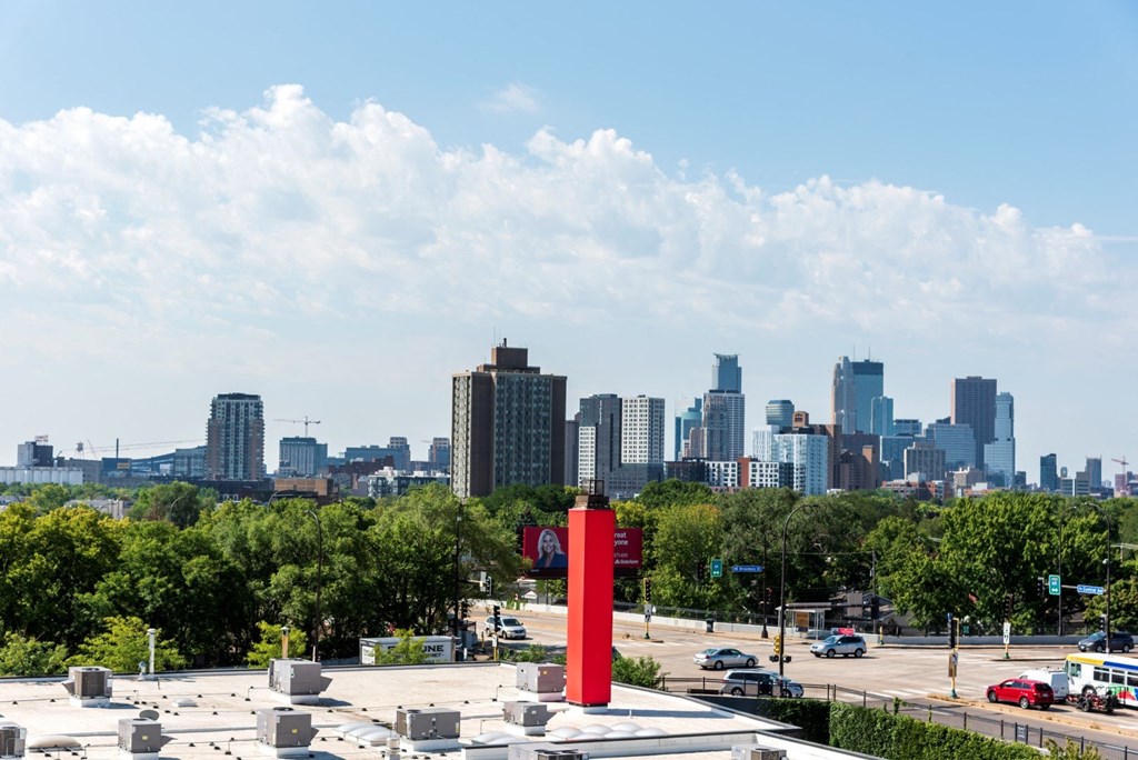 a view of the Minneapolis skyline