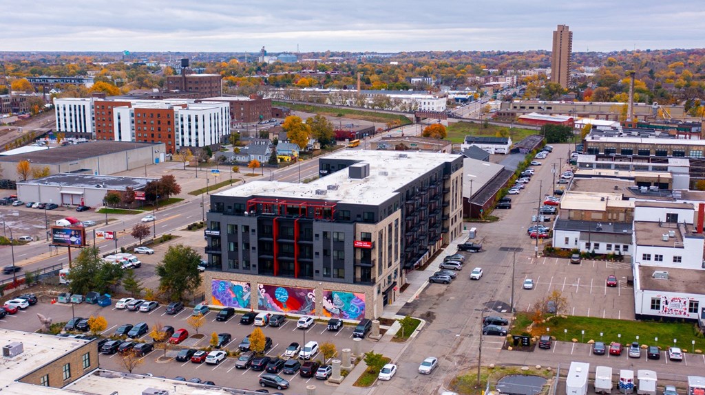 Tyler Street Stacks drone exterior image