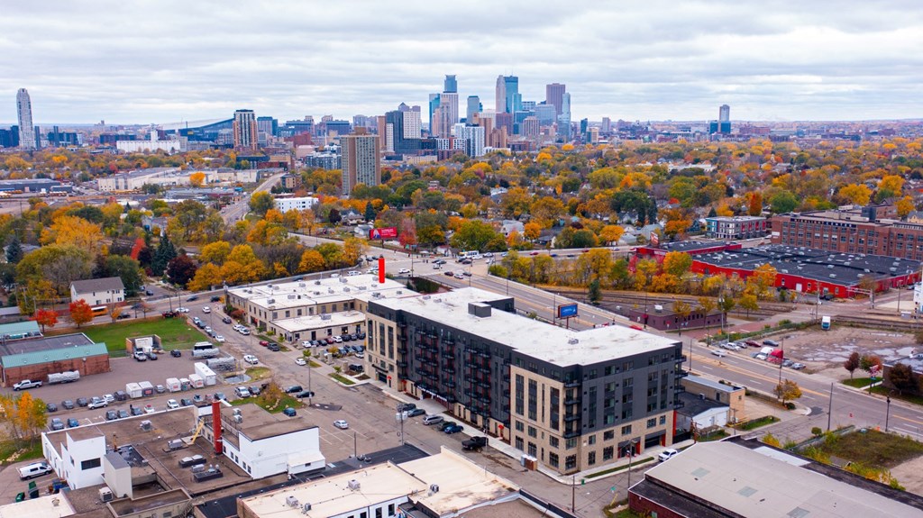 Tyler Street Stacks drone exterior image