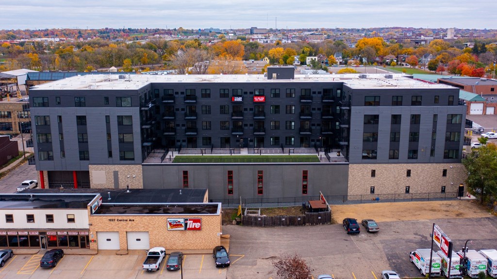 Tyler Street Stacks drone exterior image