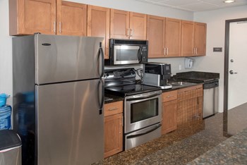 community room kitchen community room kitchen at Urban Park Apartments, St Louis Park, MN, 55426 - Photo Gallery 3