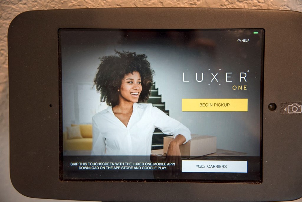 Luxer package rooms at both buildings at Urban Park I and II Apartments, St Louis Park