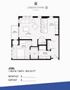 1 bedroom floor plan drawing, joel