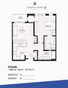 1 bedroom floor plan drawing, ethan