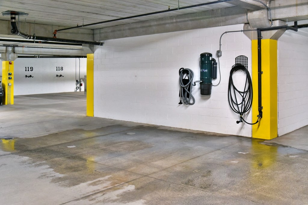 Car wash station in parking garage at Victoria Flats, Victoria, MN 55386