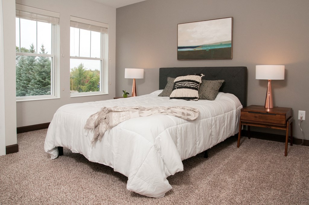 Well Decorated Bedroom at Victoria Flats, Victoria, MN