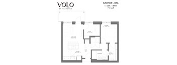 1 bedroom 1 bathroom floor plan Y at Volo at Texa Tonka Apartments, Minnesota, 55426