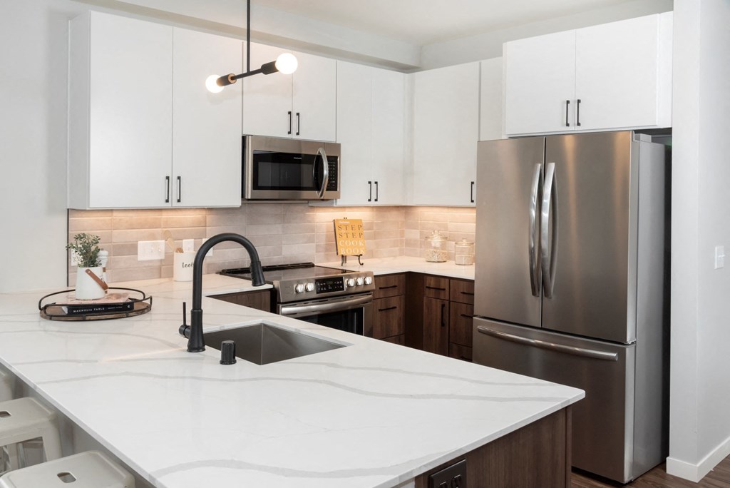 Kitchen bar at Volo at Texa Tonka Apartments , St Louis Park, 55426
