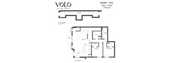 2 bedroom 2 bathrooms floor plan E at Volo at Texa Tonka, St Louis Park, MN