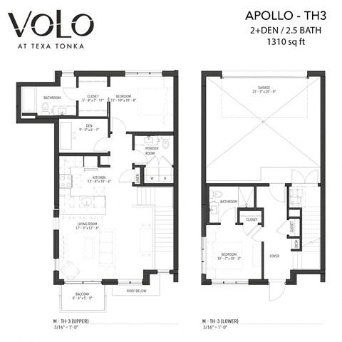 2 bedroom 2 bathrooms floor plan Fat Volo at Texa Tonka, St Louis Park, 55426