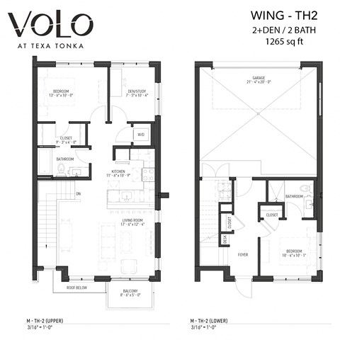 2 bedroom 2 bathrooms floor plan G at Volo at Texa Tonka Apartments, St Louis Park, Minnesota