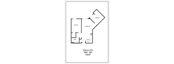 a floor plan for a bedroom apartment at Briarcliff Apartments, a 55+ Community, Mahtomedi, 55115