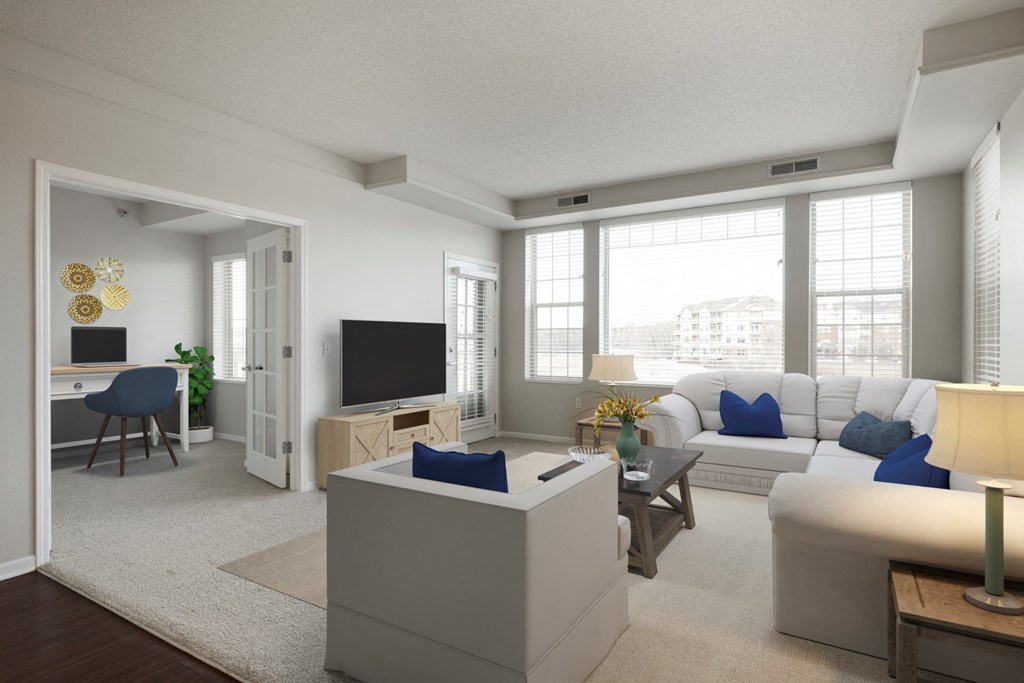 Beautiful Bright Living Room at Waterstone Place in Minnetonka