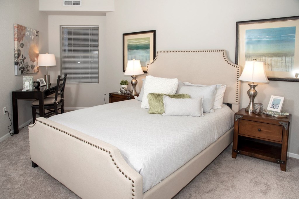 Bedroom 2, spacious with queen bed and desk