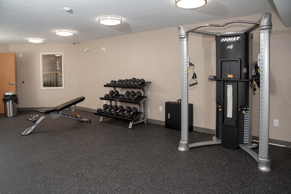 fitness room free weights