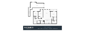 A floor plan for a property called The Kenrick shows a 3 bedroom, 2 bathroom, 1 car garage, 1,125 square feet net and 1,188 gross square feet.