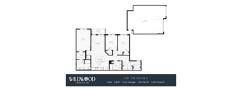 A black and white floor plan for a Wildwood Lakeville property.
