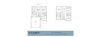 A floor plan for a 4 Bedroom, 2.5 Bath home with a 2 Car Garage and 2120 finished square feet.