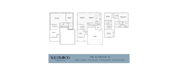 A floor plan for a home with four bedrooms and a garage.