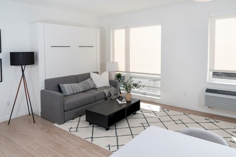 Expansive Living Room at CityLine Apartments, Minneapolis, 55406