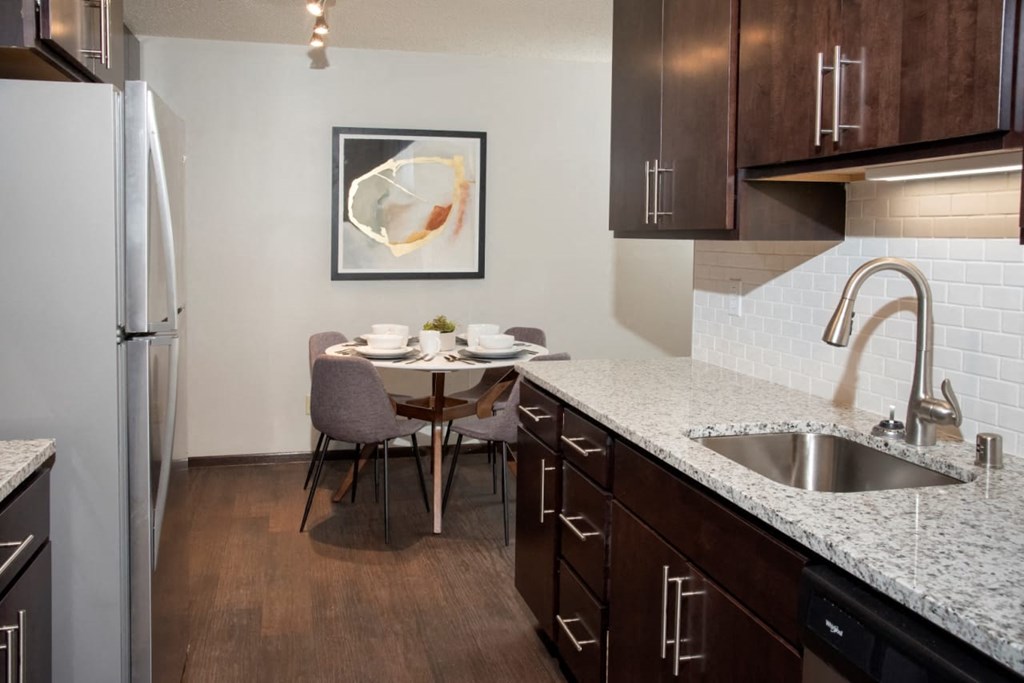 Stainless steel appliances at Aspenwoods Apartments, Eagan, MN 55123