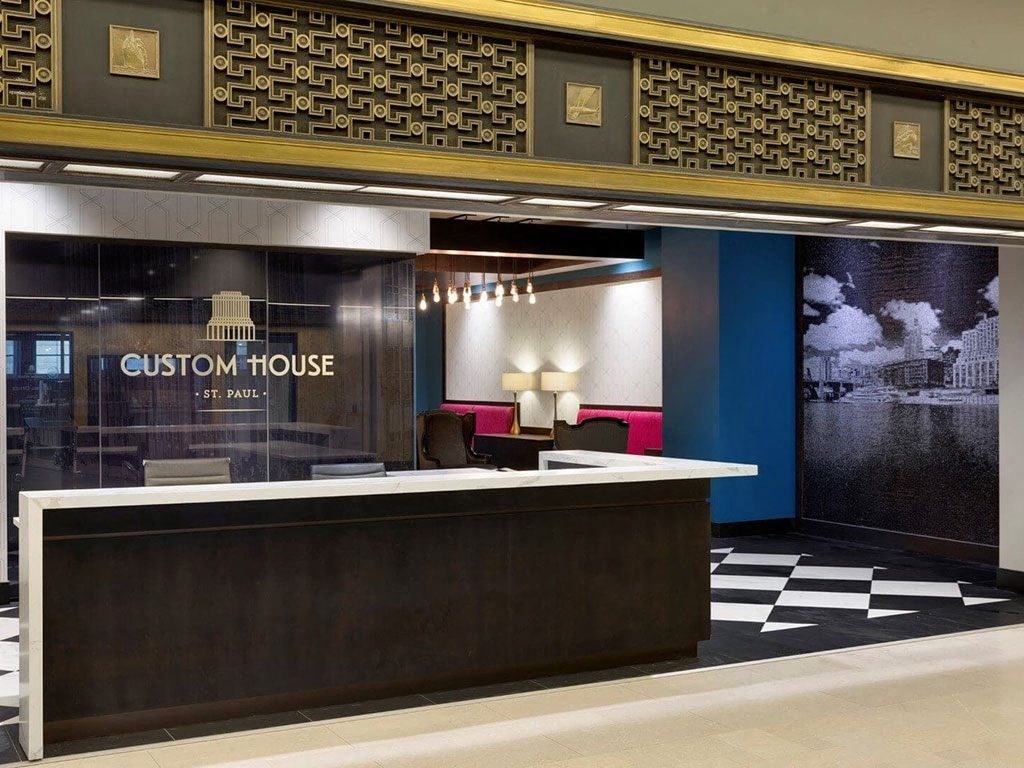 Atrium Style Lobby at Custom House, St. Paul, MN 55101