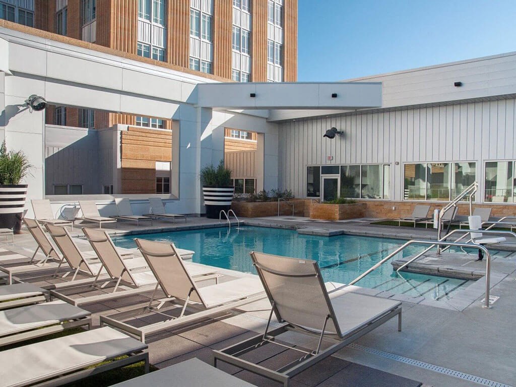 Relaxing Pool Area With Sundeck at Custom House, Minnesota, 55101