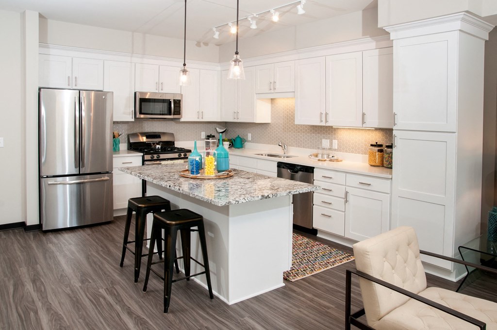 Kitchen with Ample Storage at The Shoreham, St. Louis Park, 55416