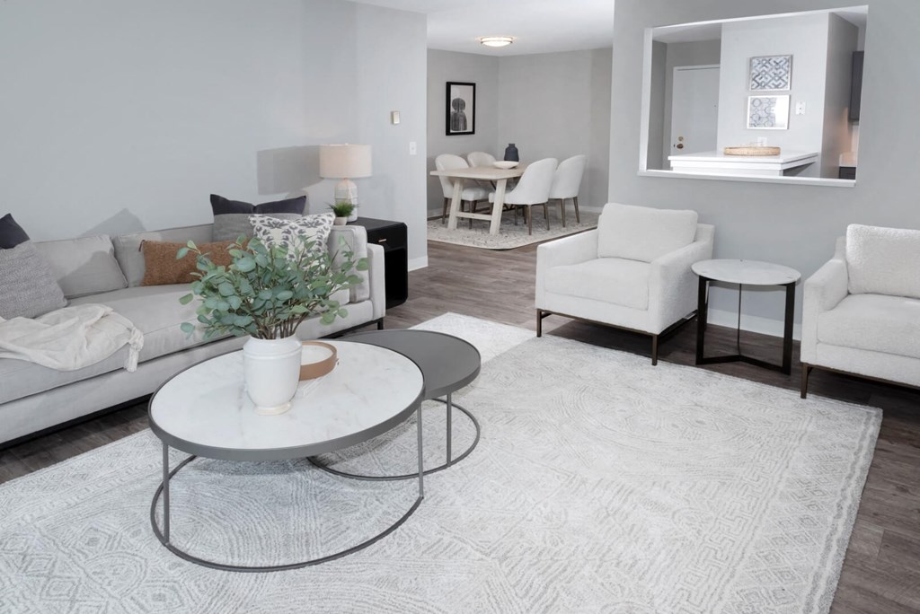 Living Room With Dining Area at Audenn Apartments, Bloomington, MN, 55438