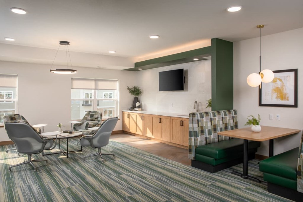 Lounge With TV at The Edison at Rice Creek I and II, Shoreview, MN 55126