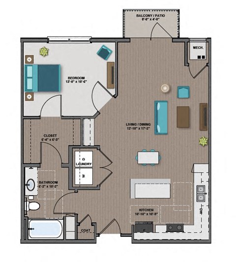 Bell Floor Plan at The Edison at Rice Creek I and II, Shoreview Minnesota