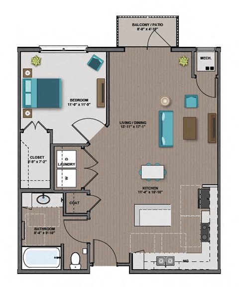 Benz Floor Plan at The Edison at Rice Creek I and II, Shoreview, 55126