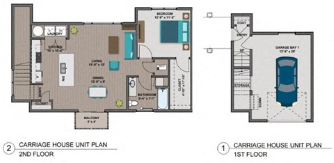 Cooper Floor Plan at The Edison at Rice Creek I and II, Shoreview Minnesota