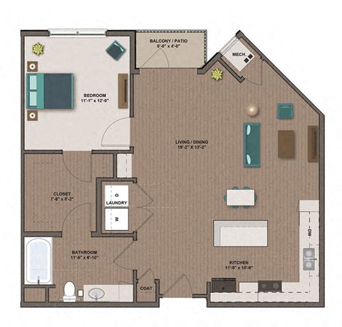 Franklin Floor Plan at The Edison at Rice Creek I and II, Shoreview, MN 55126