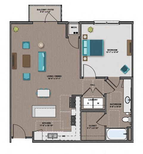 Miles Floor Plan at The Edison at Rice Creek I and II, Shoreview