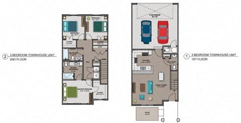 Parker Floor Plan at The Edison at Rice Creek I and II, Minnesota, 55126