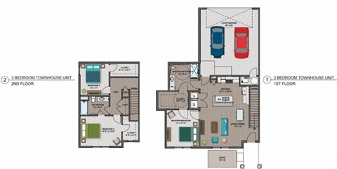 Parker III Floor Plan at The Edison at Rice Creek I and II, Shoreview, MN 55126